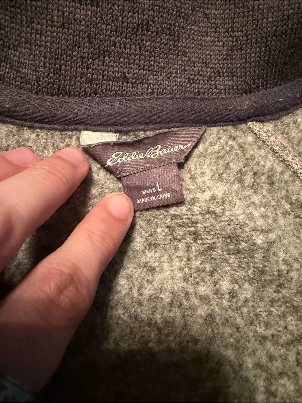 Eddie Bauer Quarter-Zip Fleece Pullover Sweater.